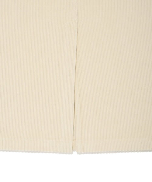 CORDUROY LONG SKIRT #GISELLE同款! - 2 COLORS CREAM