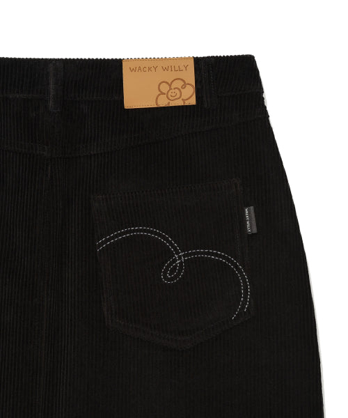 CORDUROY LONG SKIRT #GISELLE同款! - 2 COLORS BLACK