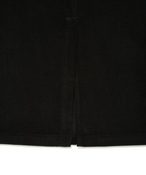 CORDUROY LONG SKIRT #GISELLE同款! - 2 COLORS BLACK