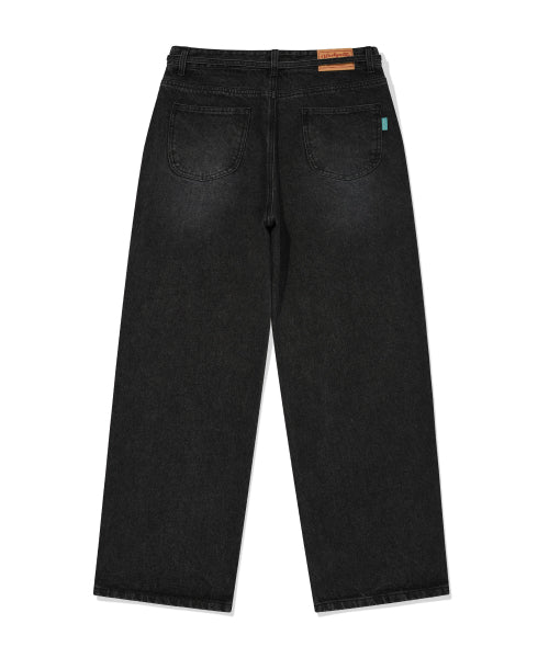 PIGMENT PINTUCK BELTED DENIM PANTS #GISELLE同款! - 2 COLORS BLACK