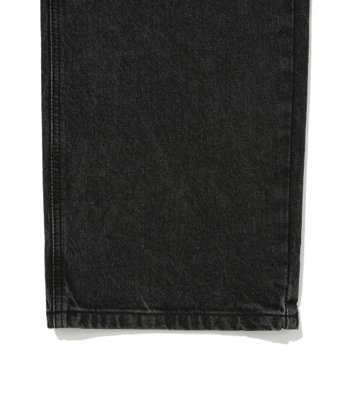 PIGMENT PINTUCK BELTED DENIM PANTS #GISELLE同款! - 2 COLORS BLACK