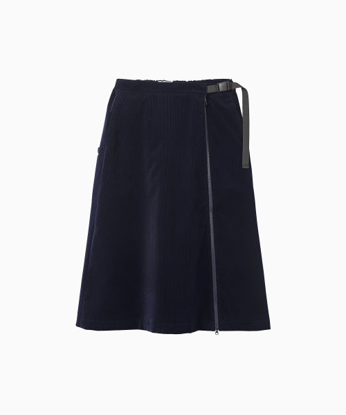 MENASOO MADE CORDUROY TWO WAY LONG SKIRT - 2 COLORS NAVY