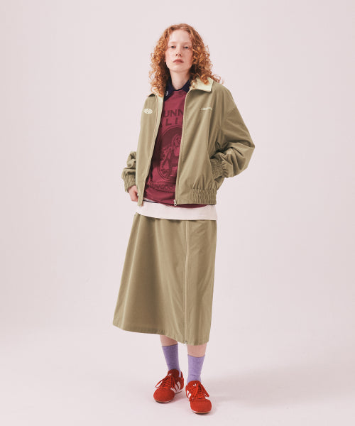 MENASOO MADE CORDUROY TWO WAY LONG SKIRT - 2 COLORS BEIGE