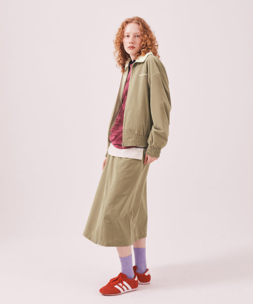 MENASOO MADE CORDUROY TWO WAY LONG SKIRT - 2 COLORS BEIGE