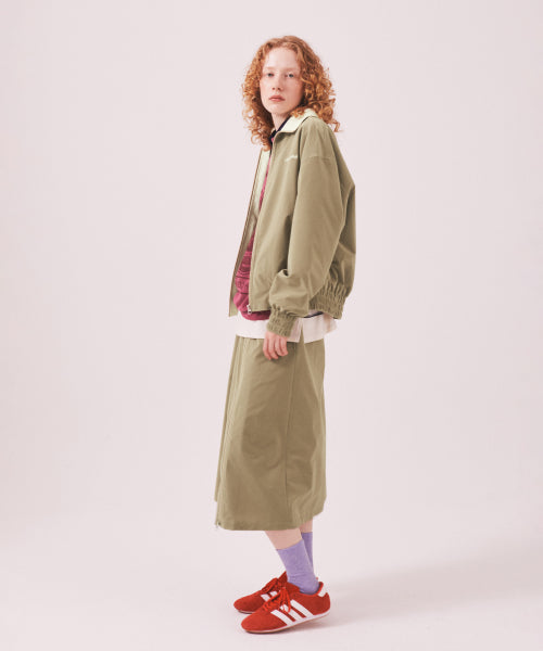 MENASOO MADE CORDUROY TWO WAY LONG SKIRT - 2 COLORS BEIGE