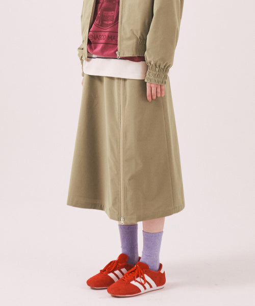 MENASOO MADE CORDUROY TWO WAY LONG SKIRT - 2 COLORS BEIGE