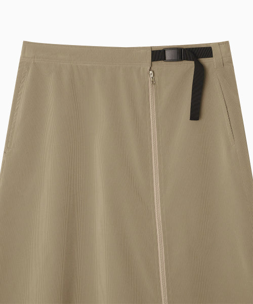 MENASOO MADE CORDUROY TWO WAY LONG SKIRT - 2 COLORS BEIGE
