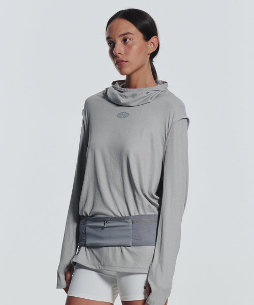 MNS RUNNING HIGHNECK HOODIE - 4 COLORS GREY