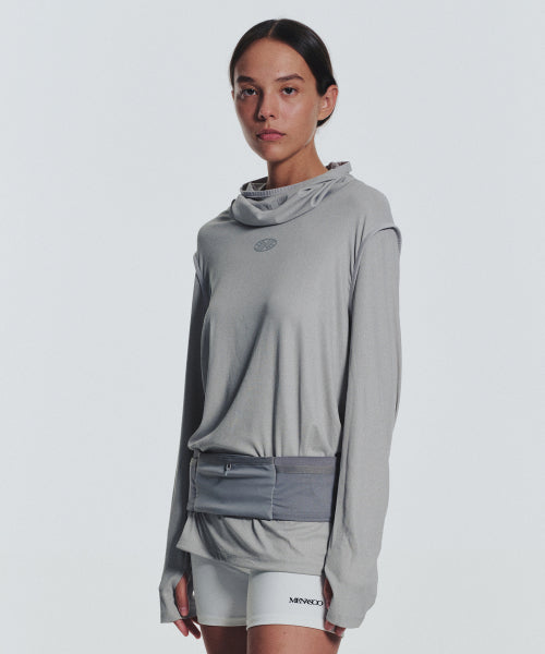 MNS RUNNING HIGHNECK HOODIE - 4 COLORS GREY