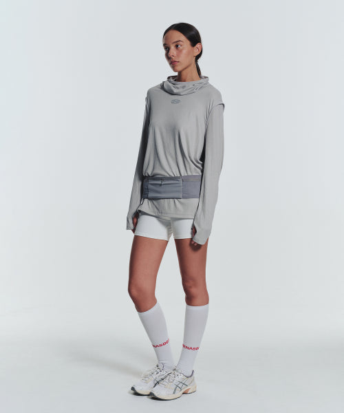 MNS RUNNING HIGHNECK HOODIE - 4 COLORS GREY