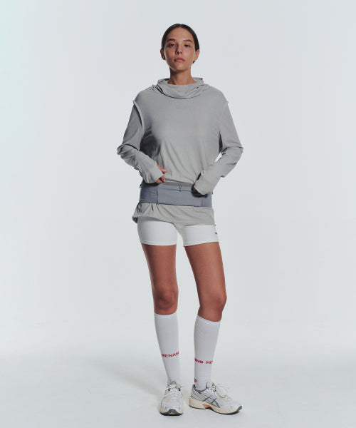 MNS RUNNING HIGHNECK HOODIE - 4 COLORS GREY