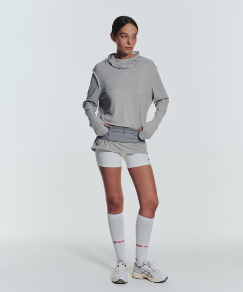 MNS RUNNING HIGHNECK HOODIE - 4 COLORS GREY