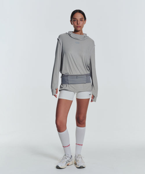 MNS RUNNING HIGHNECK HOODIE - 4 COLORS GREY