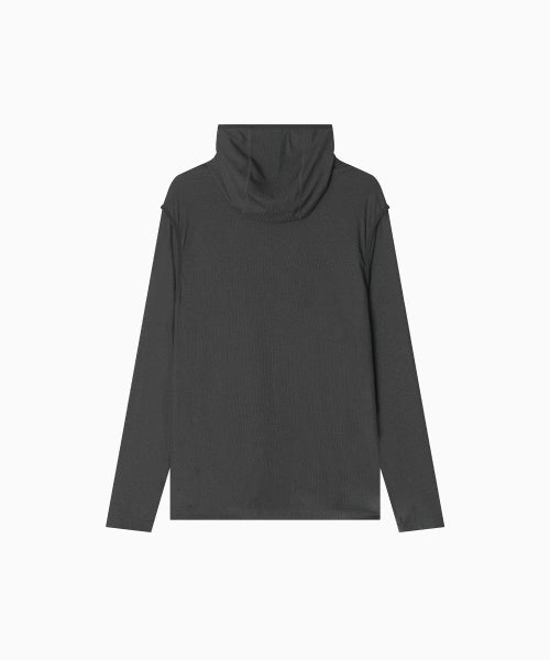 MNS RUNNING HIGHNECK HOODIE - 4 COLORS CHARCOAL