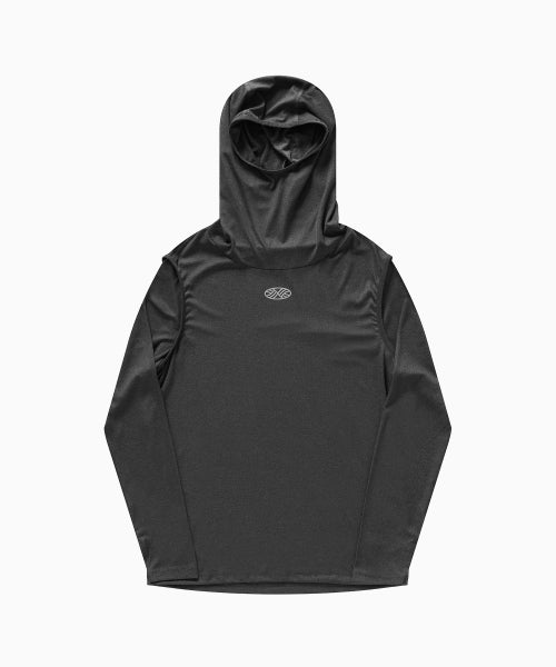 MNS RUNNING HIGHNECK HOODIE - 4 COLORS CHARCOAL