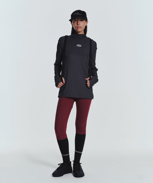 MNS RUNNING HIGHNECK HOODIE - 4 COLORS CHARCOAL