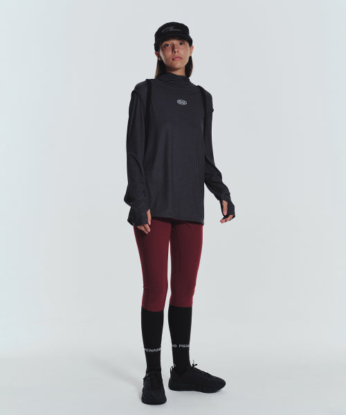 MNS RUNNING HIGHNECK HOODIE - 4 COLORS CHARCOAL