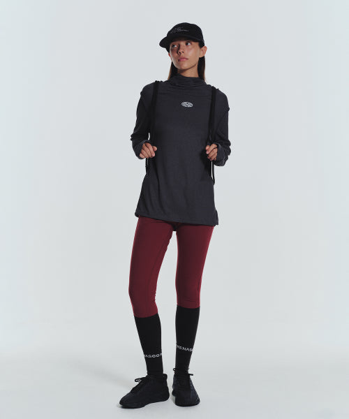 MNS RUNNING HIGHNECK HOODIE - 4 COLORS CHARCOAL