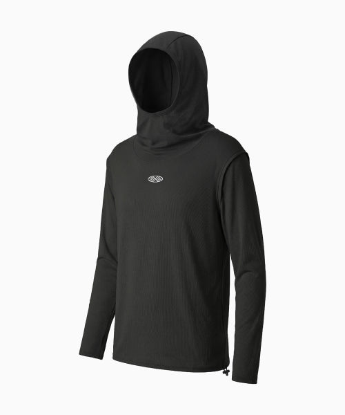 MNS RUNNING HIGHNECK HOODIE - 4 COLORS CHARCOAL