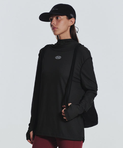 MNS RUNNING HIGHNECK HOODIE - 4 COLORS BLACK