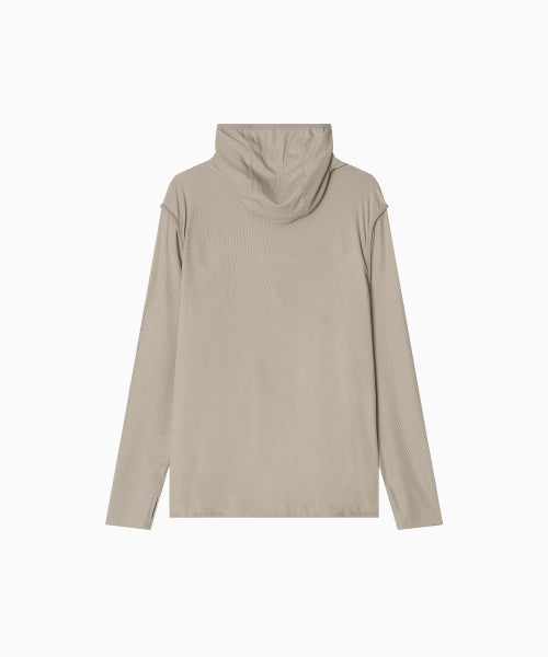 MNS RUNNING HIGHNECK HOODIE - 4 COLORS BEIGE