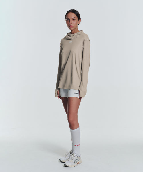 MNS RUNNING HIGHNECK HOODIE - 4 COLORS BEIGE