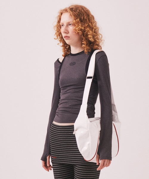 STRETCH LAYERED T SHIRT - 3 COLORS CHARCOAL