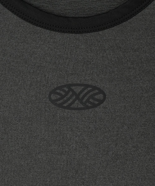 STRETCH LAYERED T SHIRT - 3 COLORS CHARCOAL