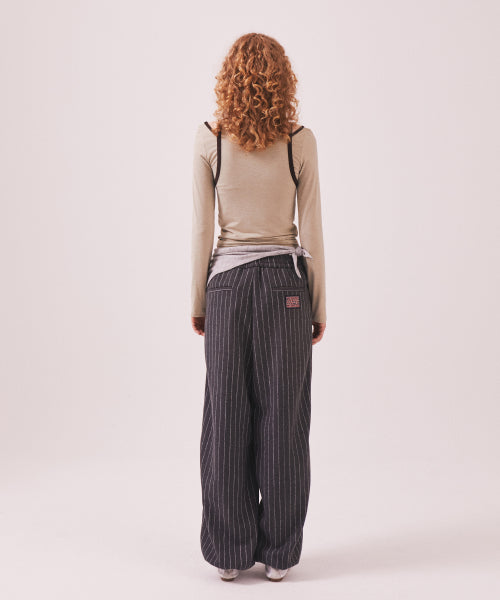 STRETCH LAYERED T SHIRT - 3 COLORS BEIGE