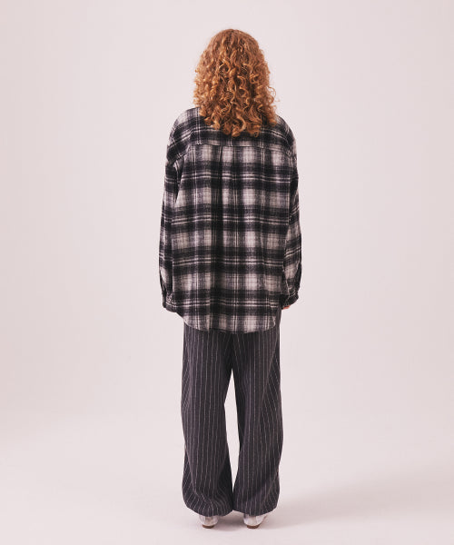 MNS CLASSIC CHECK OVERSIZED SHIRT JACKET - 3 COLORS BLACK