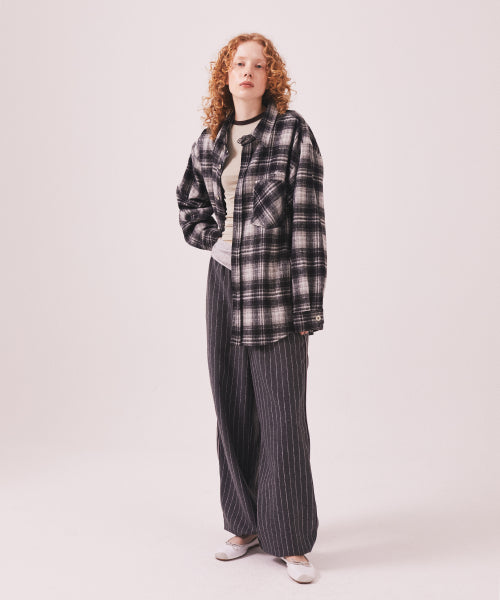 MNS CLASSIC CHECK OVERSIZED SHIRT JACKET - 3 COLORS BLACK