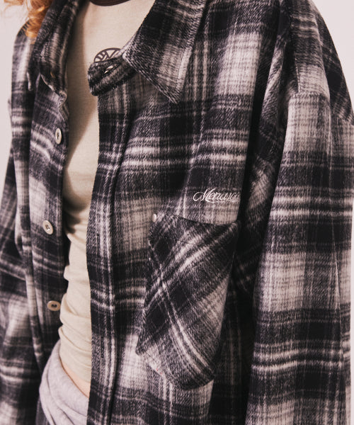 MNS CLASSIC CHECK OVERSIZED SHIRT JACKET - 3 COLORS BLACK