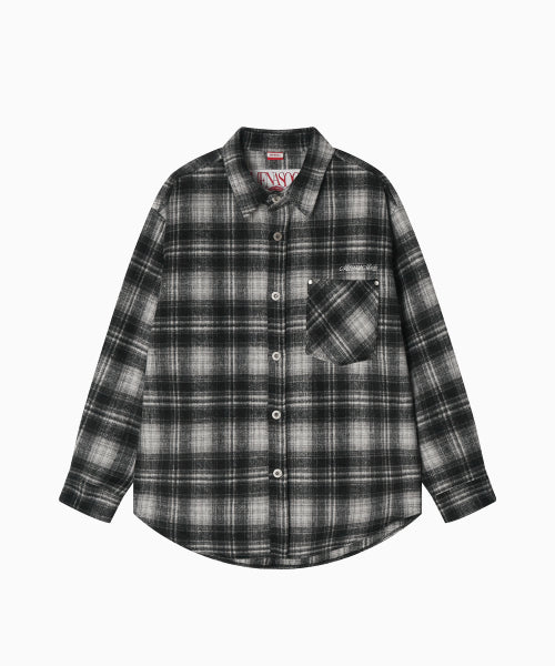 MNS CLASSIC CHECK OVERSIZED SHIRT JACKET - 3 COLORS BLACK