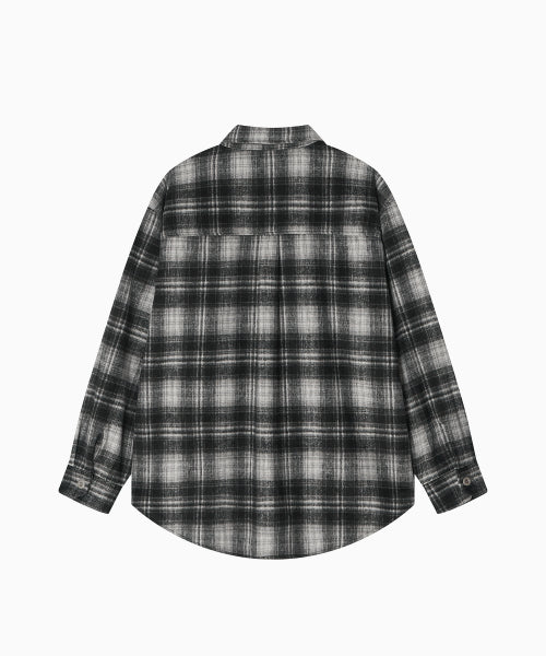 MNS CLASSIC CHECK OVERSIZED SHIRT JACKET - 3 COLORS BLACK