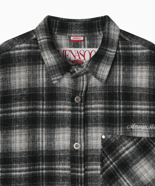MNS CLASSIC CHECK OVERSIZED SHIRT JACKET - 3 COLORS BLACK