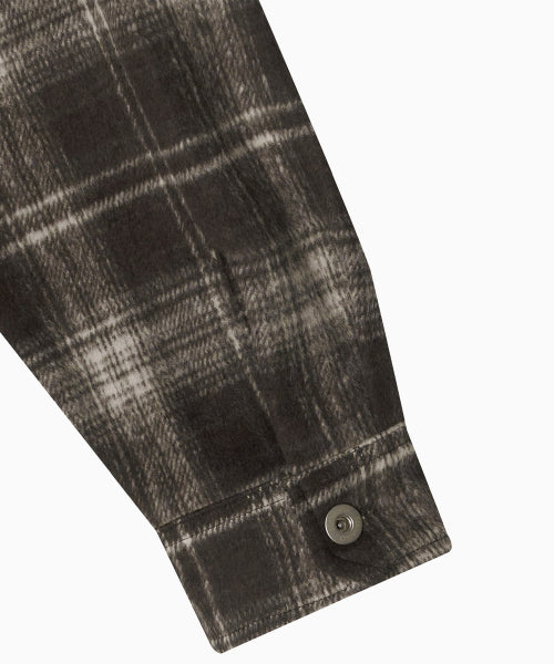 MNS CLASSIC CHECK OVERSIZED SHIRT JACKET - 3 COLORS BROWN