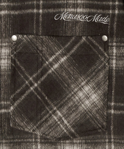 MNS CLASSIC CHECK OVERSIZED SHIRT JACKET - 3 COLORS BROWN