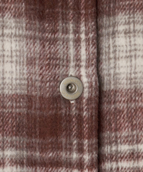 MNS CLASSIC CHECK OVERSIZED SHIRT JACKET - 3 COLORS BURGUNDY