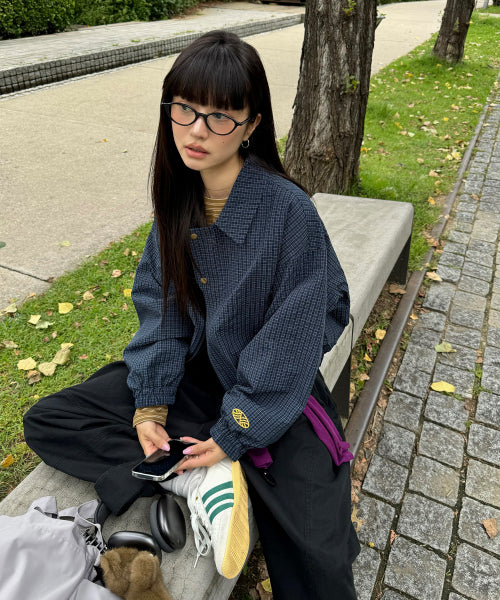 MNS CLASSIC CHECK JACKET - 2 COLORS NAVY