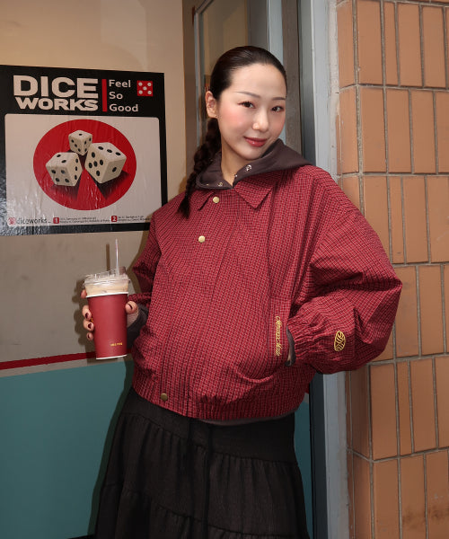 MNS CLASSIC CHECK JACKET - 2 COLORS BURGUNDY