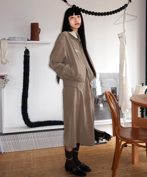 MENASOO MADE CORDUROY NYLON JACKET - 2 COLORS BEIGE