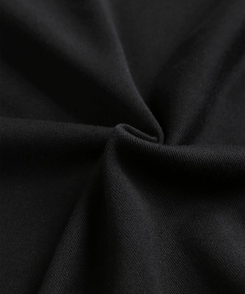 MENASOO APPLIQUE TWO WAY HOODIE ZIP UP - 3 COLORS BLACK