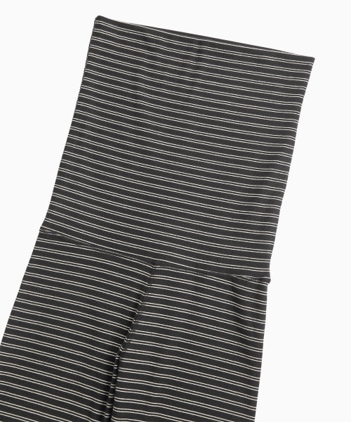 BRUSHED STRIPED SKIRT PANTS - 2 COLORS BLACK
