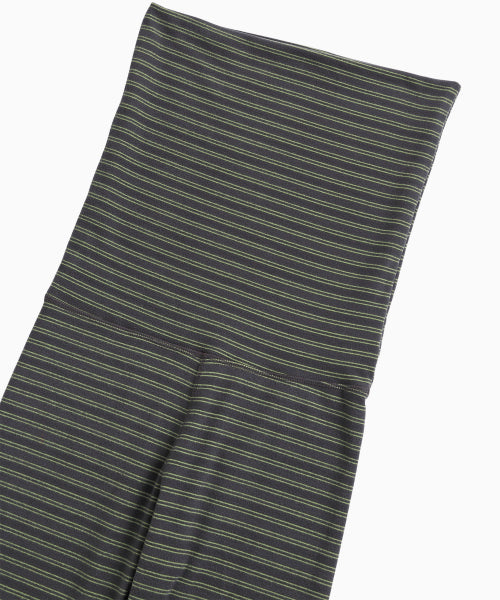 BRUSHED STRIPED SKIRT PANTS - 2 COLORS KHAKI
