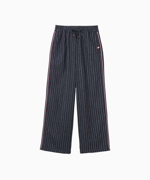 MNS PINSTRIPE WIDE BRUSHED PANTS - 2 COLORS NAVY