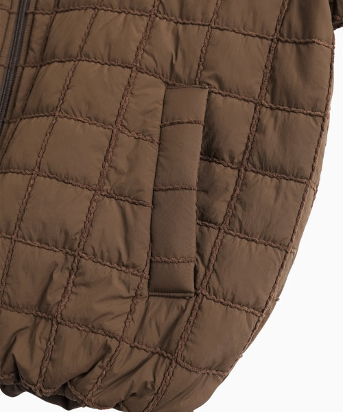 MNS SHORT PUFFER JACKET - 2 COLORS BROWN