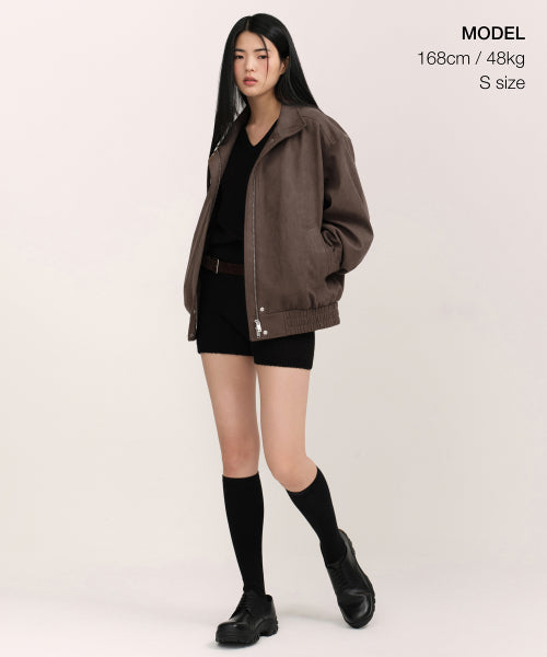 WOMENS MINI BOUCLE KNIT SHORTS #韓韶禧同款! - 3 COLORS BLACK