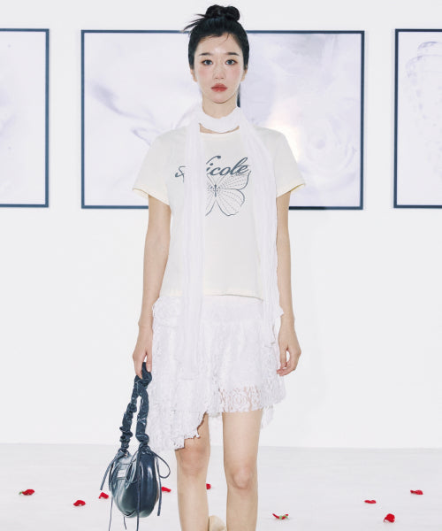 CRYSTAL SHIRRING RIBBON ROUND BAG #徐睿知同款! - 5 COLORS CHARCOAL