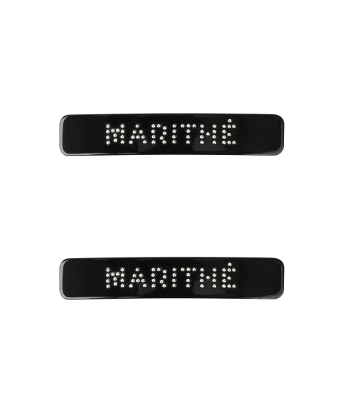 REGULAR LOGO METAL BALL HAIR PIN 2PACK - 3 COLORS BLACK