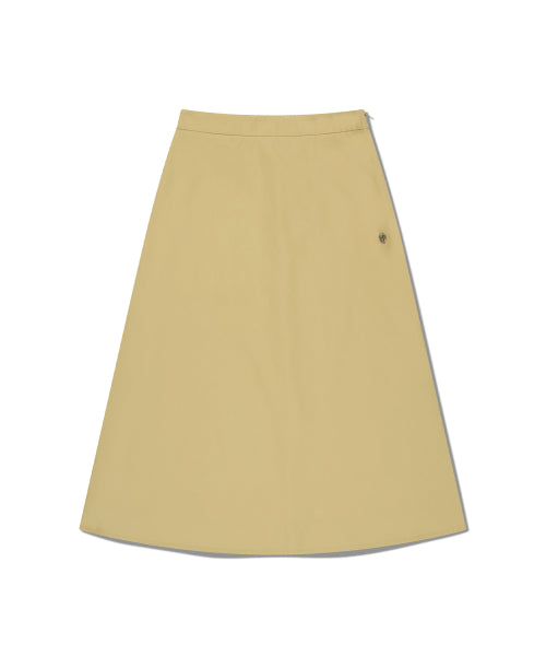 W SEMI FLARE SKIRT - 2 COLORS BEIGE